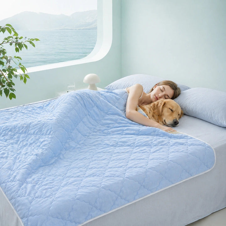 Pet Blanket | Cooling Fabric Summer Blanket | Soft Double-Sided Cozy Pet Comfort 0