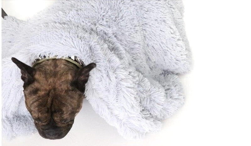 Pet Blanket | Ultra Soft Vegan Fur Throw Blanket for Couch | Calming Anxiety Relief 2
