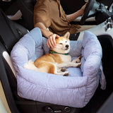 Pet Booster Seat | Portable Cotton Dog Car Bed | Comfortable Travel Accessory 0