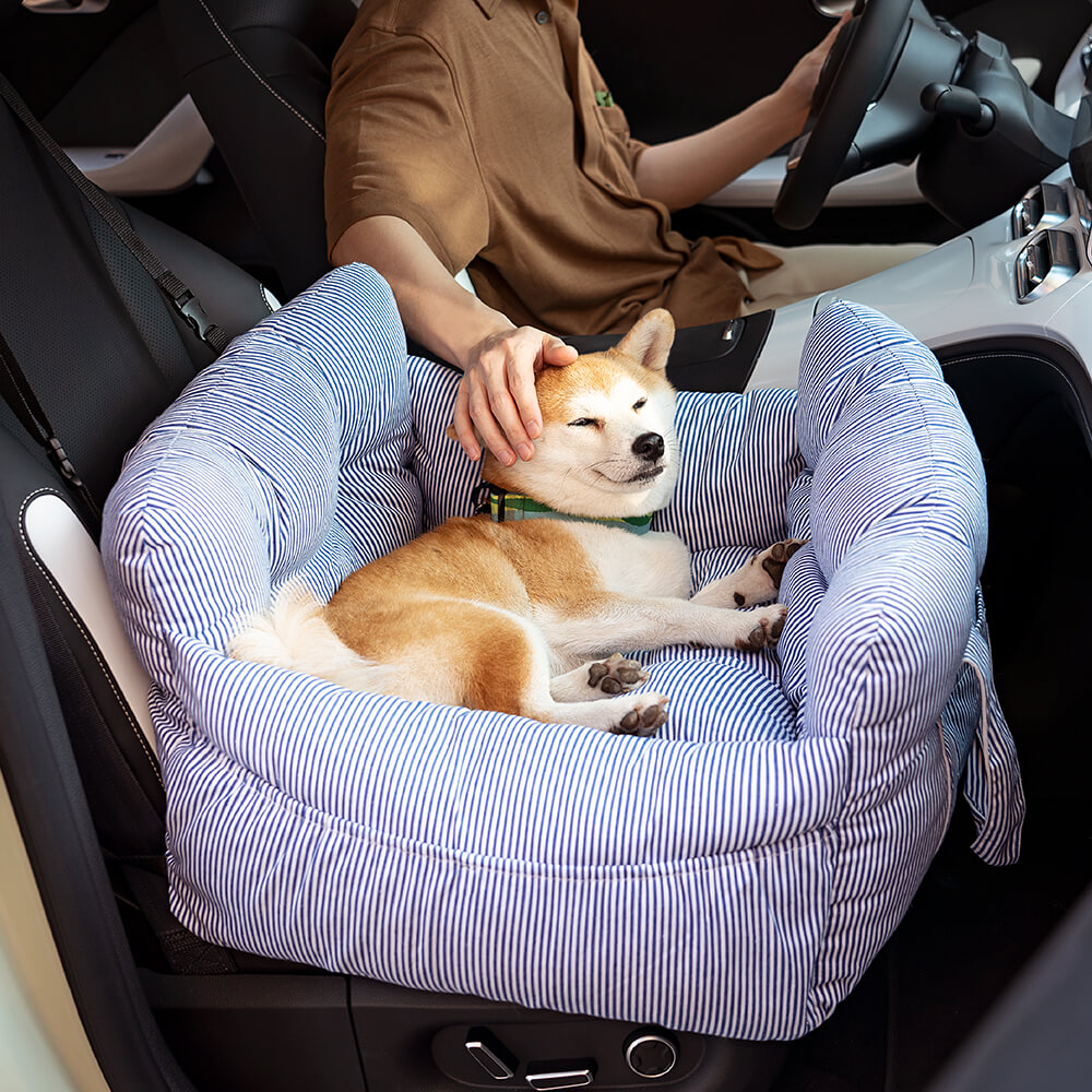 Pet Booster Seat | Portable Cotton Dog Car Bed | Comfortable Travel Accessory 0