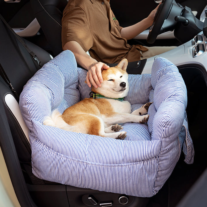 Pet Booster Seat | Portable Cotton Dog Car Bed | Comfortable Travel Accessory 0