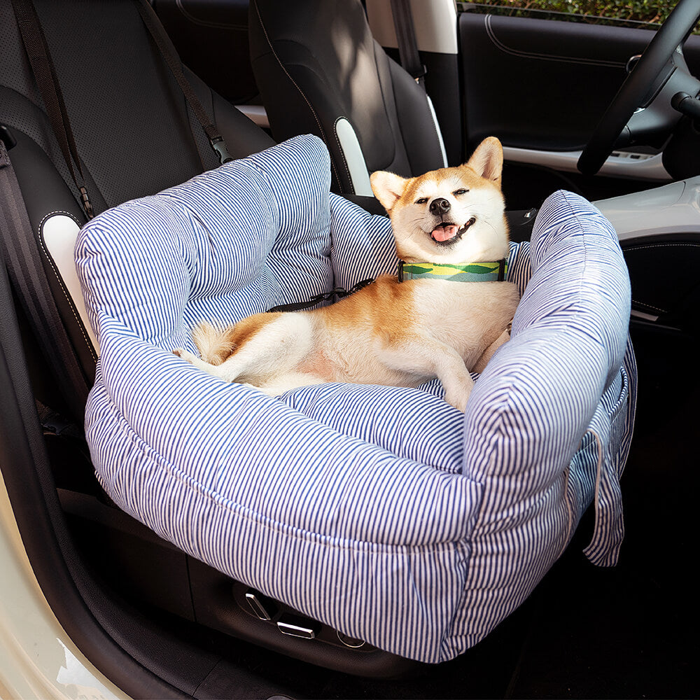 Pet Booster Seat | Portable Cotton Dog Car Bed | Comfortable Travel Accessory 1