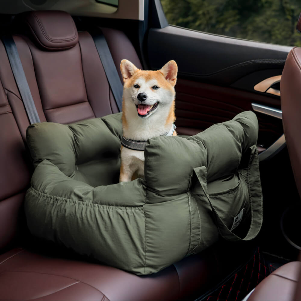 Pet Booster Seat | Portable Cotton Dog Car Bed | Comfortable Travel Accessory 5