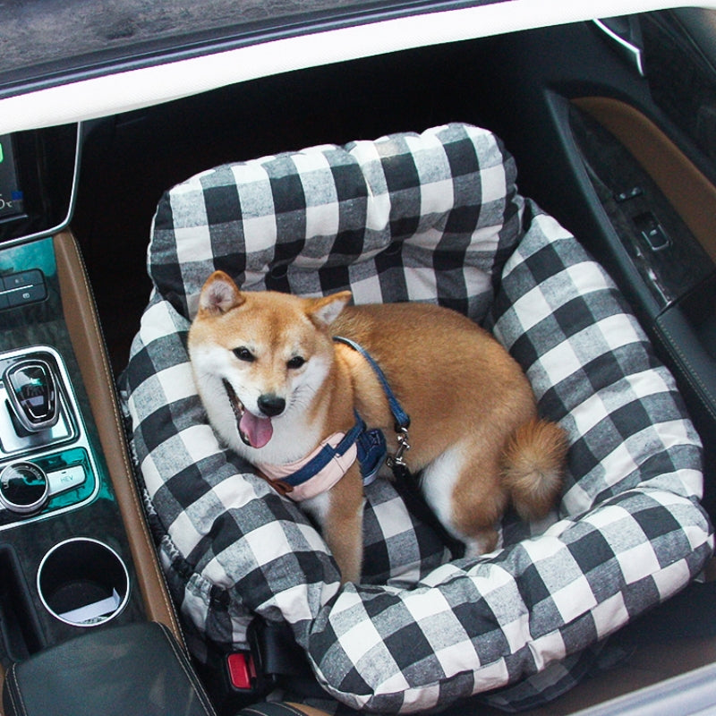 Pet Booster Seat | Portable Cotton Dog Car Bed | Comfortable Travel Accessory 9