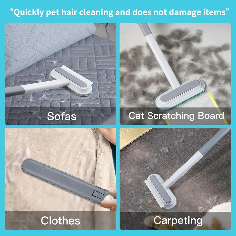 Pet Brush | Manual Hair Remover Tool | Versatile & Lightweight Cleaning Brush for Cats and Dogs 2