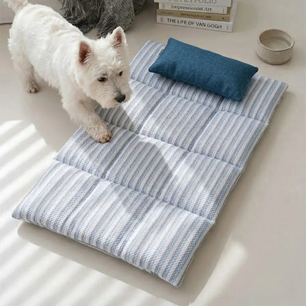 Pet Cooling Ice Silk Dog Mat | Soft Non-Slip Pillow Bed 0