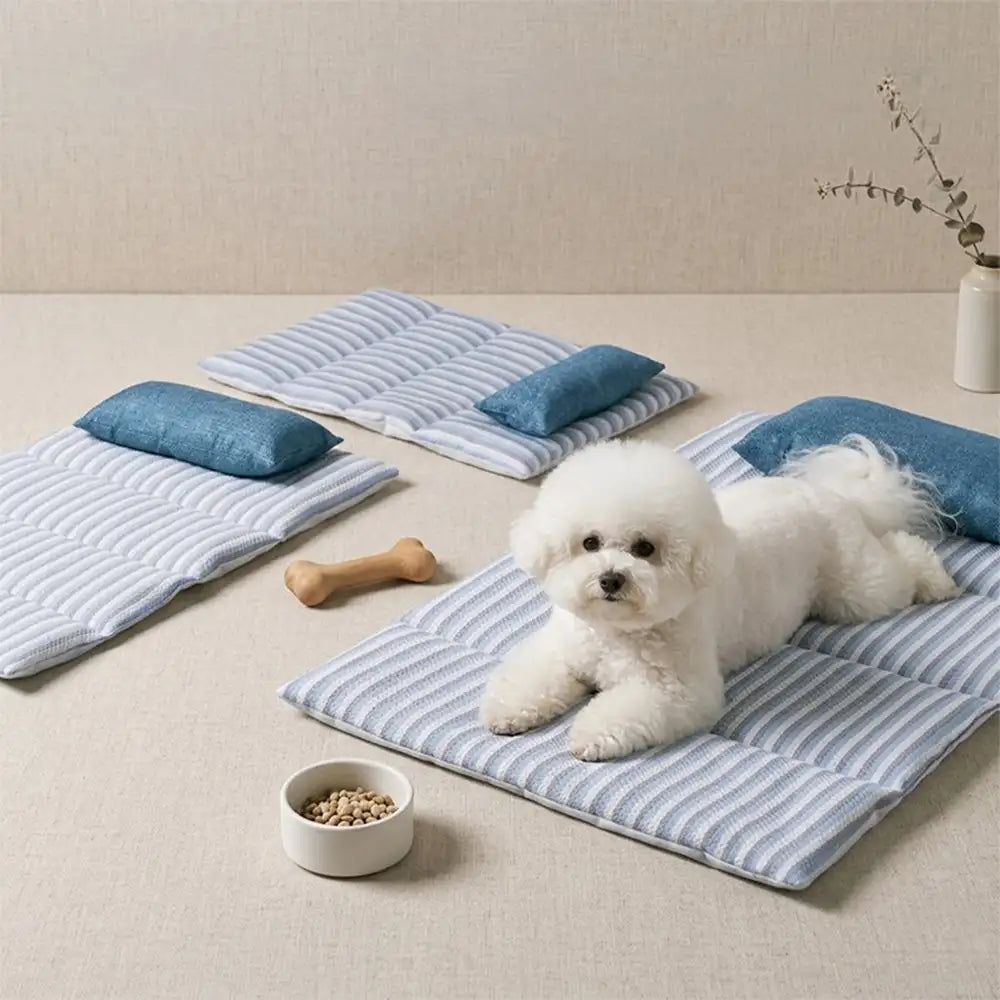 Pet Cooling Ice Silk Dog Mat | Soft Non-Slip Pillow Bed 7