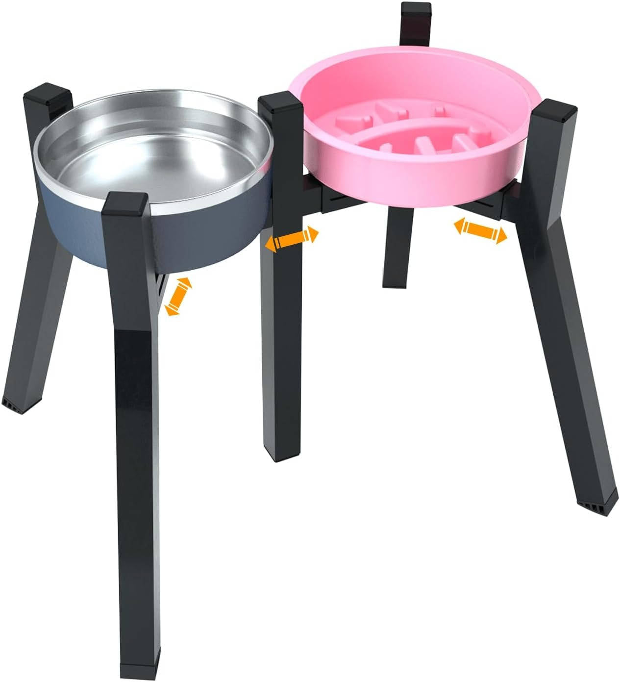 Pet Elevated Metal Dog Bowl Stand | Adjustable Height and Width 1