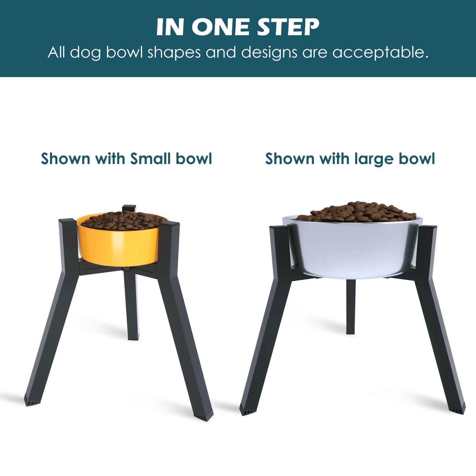 Pet Elevated Metal Dog Bowl Stand | Adjustable Height and Width 3