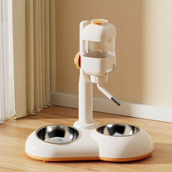 Pet Feeding Station | Durable Polypropylene Automatic Food Dispenser | Convenient Hydration and Feeding Solution 0