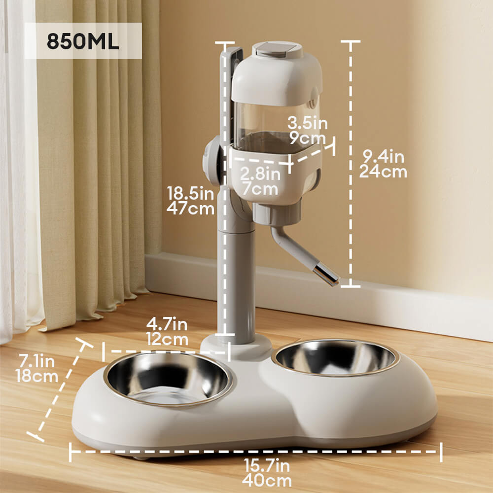 Pet Feeding Station | Durable Polypropylene Automatic Food Dispenser | Convenient Hydration and Feeding Solution 7