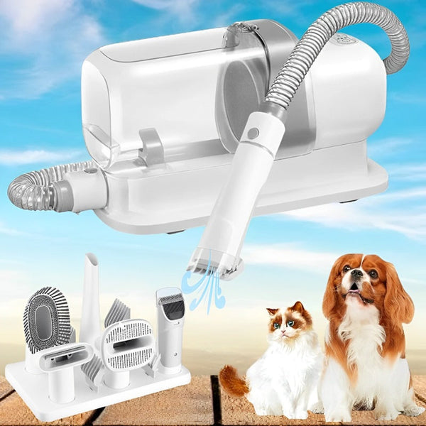 Pet Grooming Kit | 5-in-1 Vacuum Grooming Tools | Quiet Operation 0