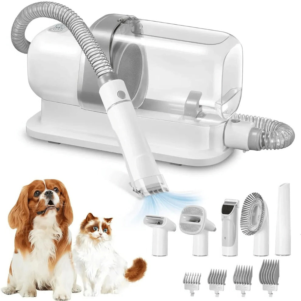 Pet Grooming Supplies | Low-Noise Grooming Vacuum Kit | Efficient Clippers and Brush Set 1