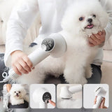 Pet Grooming Tool | 2-in-1 Dog Hair Dryer with Slicker Brush | Efficient and Quiet 1
