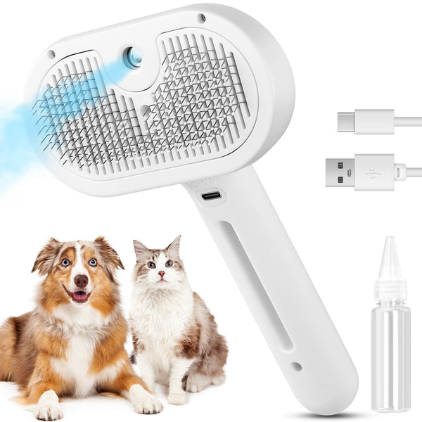 Pet Grooming Tool | Innovative Steam Brush for Cats and Dogs | Gentle and Durable 0