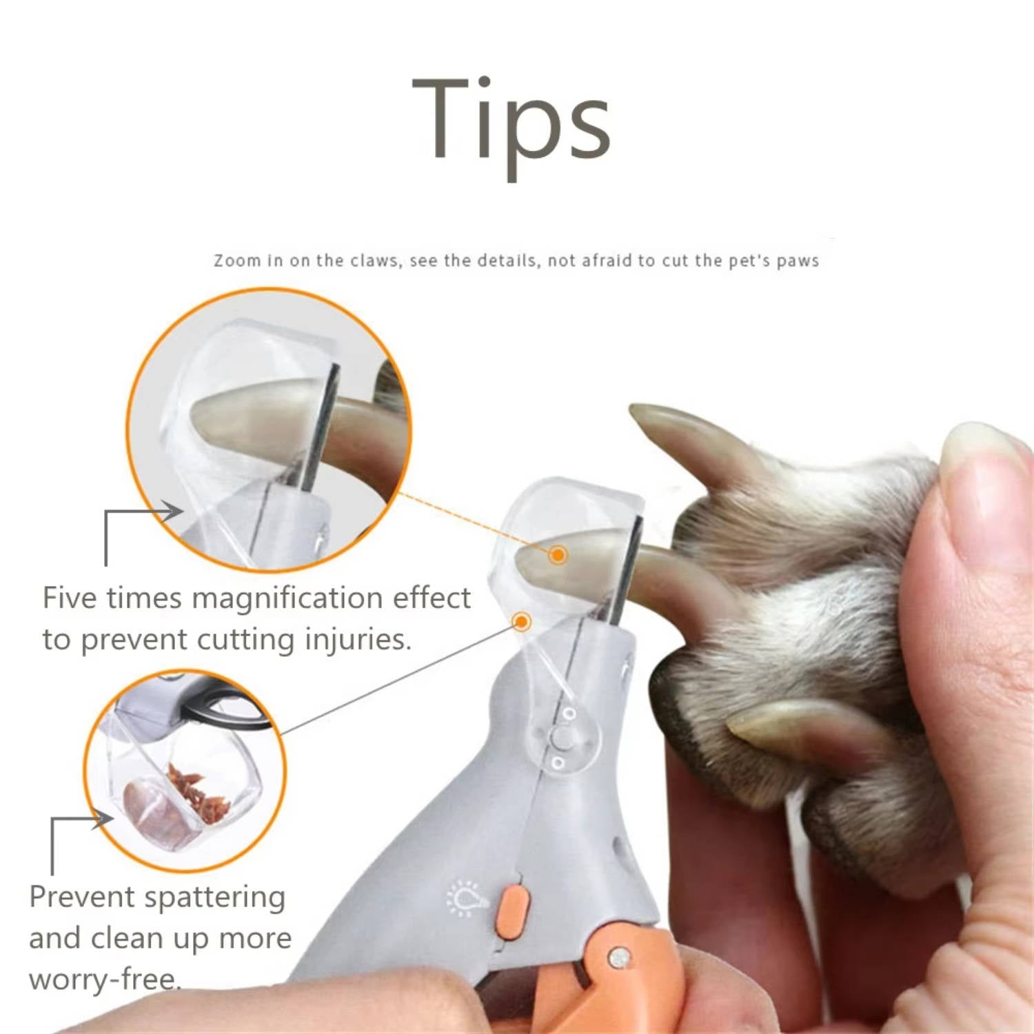 Pet Grooming Tool | LED Lighted Nail Clipper | Ergonomic Design 5