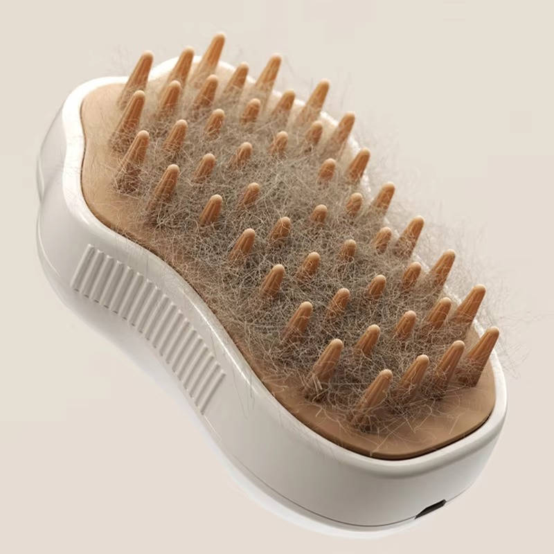 Pet Grooming Tool | Steam-Infused Silicone Brush | Gentle Deshedding Massager 6