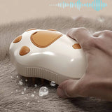 Pet Grooming Tool | Steam-Infused Silicone Brush | Gentle Deshedding Massager 7