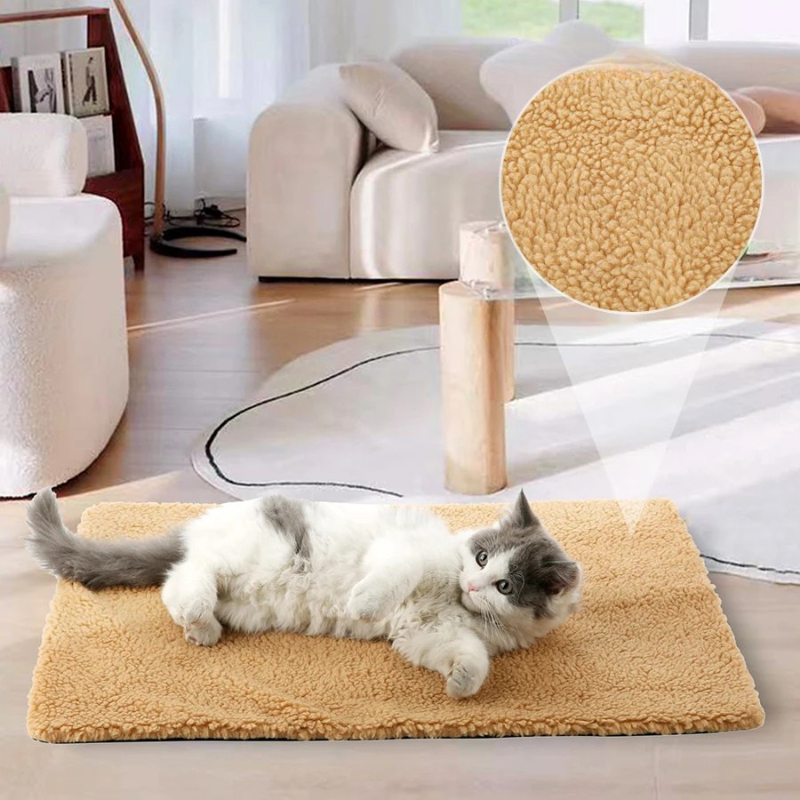 Pet Heating Pad | Self-Heating Faux Fur Warming Mat | Safe and Portable 1