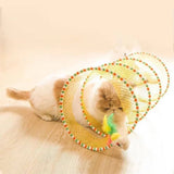 Pet Hunting Toy | Durable Steel Wire Frame | Engaging Plush Mouse & Feather Bell 4