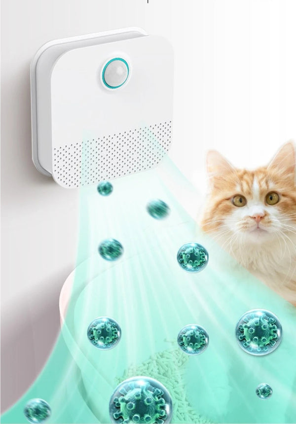 Pet Odor Eliminator | Smart Biological Sensor Litter Box Deodorizer | Silent and Effective 0