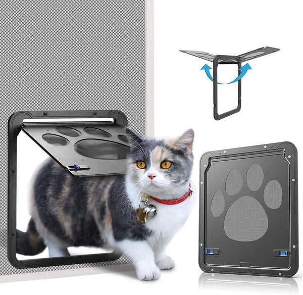 Pet Screen Door | Durable ABS Plastic Flap with Magnetic Closure | Easy Install 0