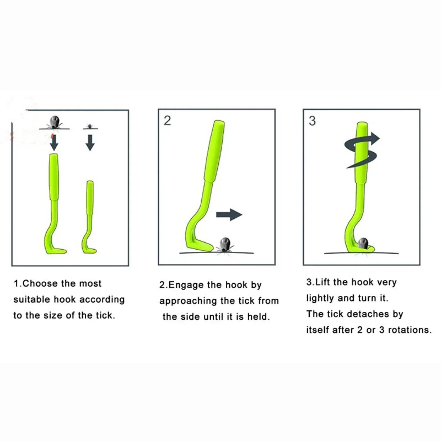 Pet Tick Removal Tool | Safe and Easy Tick Remover for Dogs and Cats | Versatile and Efficient 3-Piece Set 3