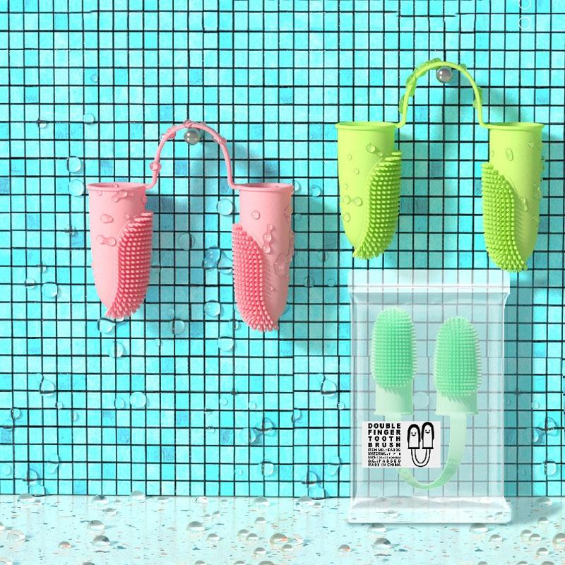Pet Toothbrush Set | Soft Silicone Finger Toothbrush for Dogs and Cats | Dual Brush Dental Care 8