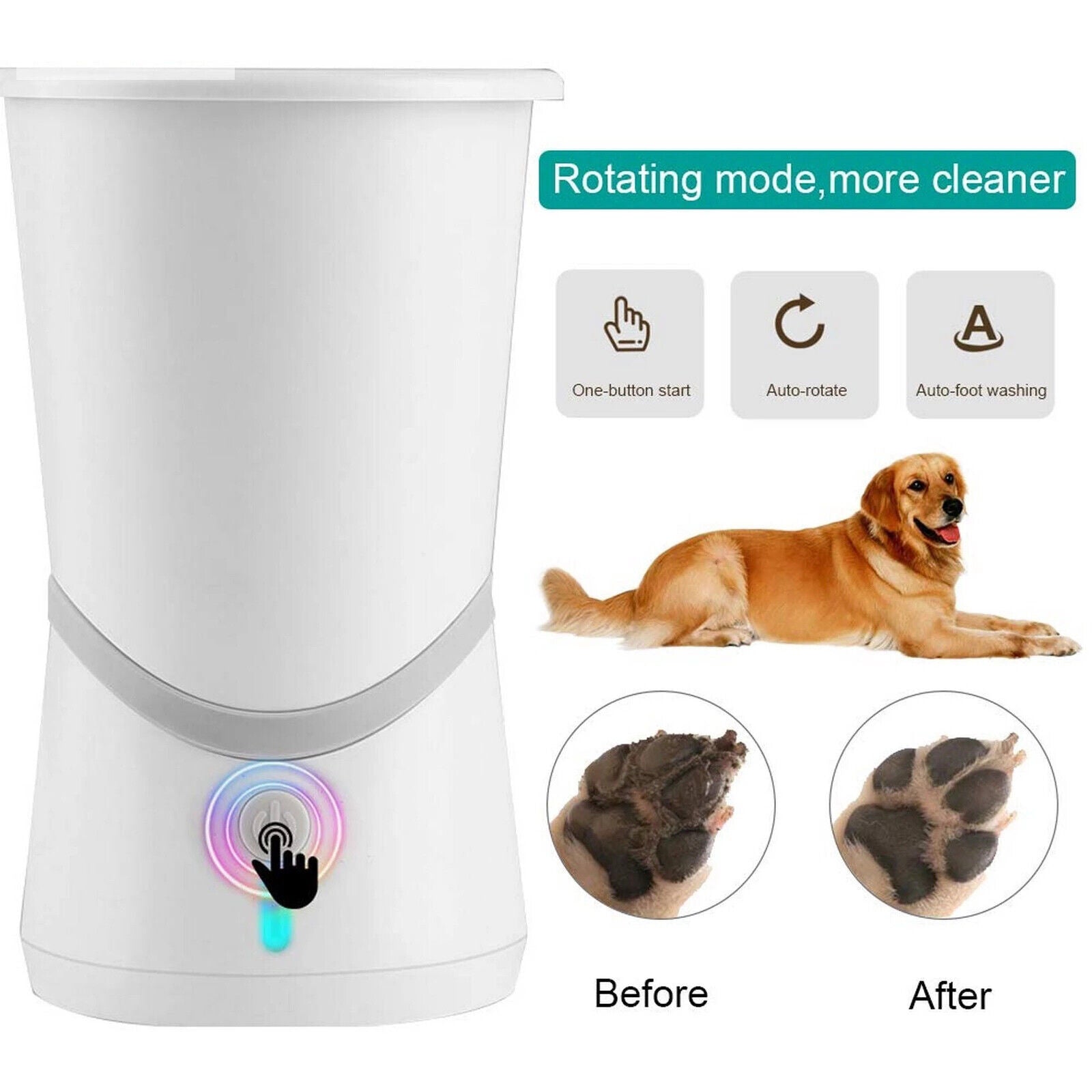 Pet's Automatic Paw Cleaner | High-Quality Silicone Bristle Wash Device 6