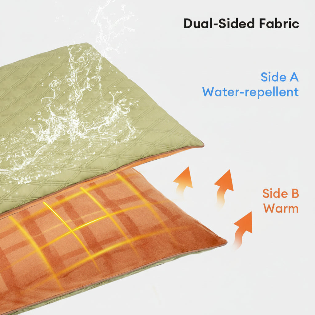 Pet's Calming Faux Leather Dog Mat | Water-Repellent Dual-Sided Comfort 2