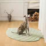 Pet's Cooling Fabric Dog Mat | Leaf-Shaped Comfortable Non-Slip Bed 6