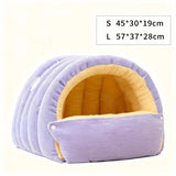Pet's Cozy Arctic Fleece Enclosed Cat Cave Bed | Warm and Comfortable Sleeping Nest 3