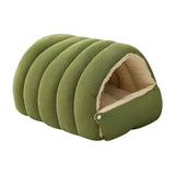 Pet's Cozy Corduroy Cat Bed | Removable Washable Semi-Closed Tent 7