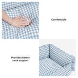 Pet's Cozy Cotton Bed | Stylish Detachable Plaid Design 2