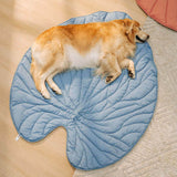 Pet's Cozy Cotton Blend Dog Blanket | Stylish Leaf Pattern Mat 9