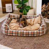 Pet's Cozy Crystal Velvet Dog Bed | Supportive Removable Bolster for Comfort 0