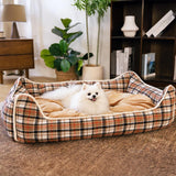 Pet's Cozy Crystal Velvet Dog Bed | Supportive Removable Bolster for Comfort 2
