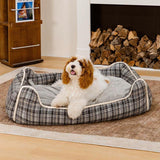 Pet's Cozy Crystal Velvet Dog Bed | Supportive Removable Bolster for Comfort 4