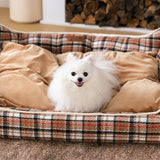 Pet's Cozy Crystal Velvet Dog Bed | Supportive Removable Bolster for Comfort 8