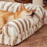 Pet's Cozy Faux Fur Dog Bed | Orthopedic Supportive Bolster for Comfort 1