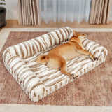 Pet's Cozy Faux Fur Dog Bed | Orthopedic Supportive Bolster for Comfort 5