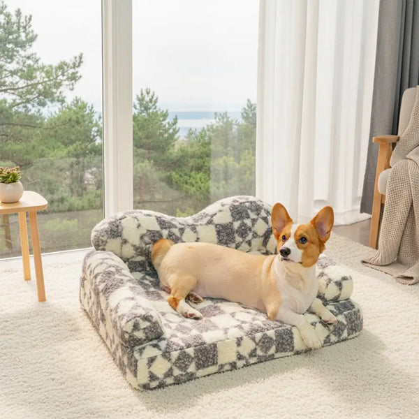 Pet's Cozy Faux Fur Dog Bed | Plush Thermal Supportive Design 0