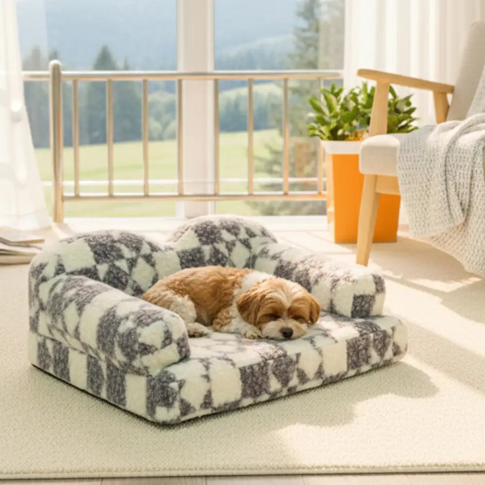 Pet's Cozy Faux Fur Dog Bed | Plush Thermal Supportive Design 3