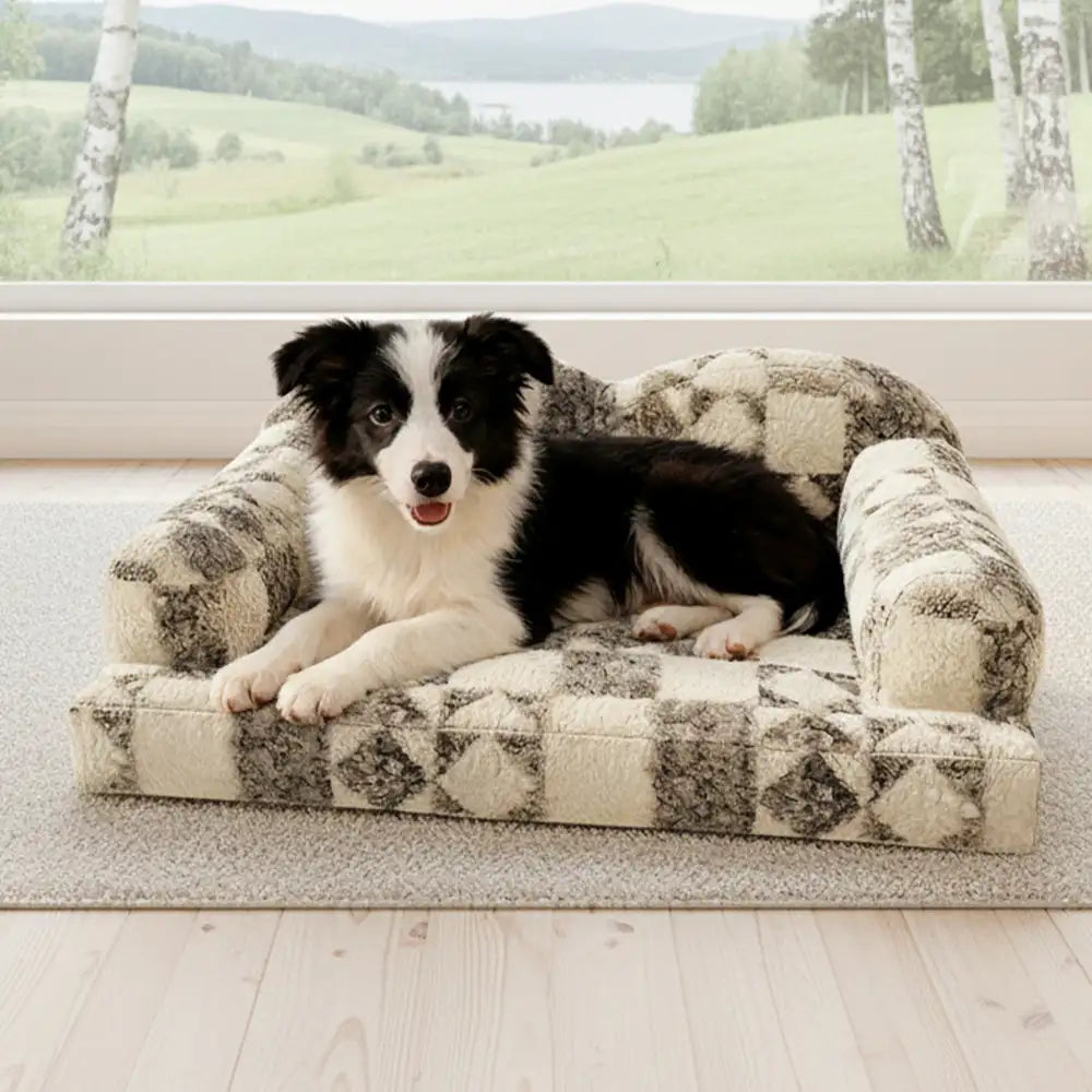 Pet's Cozy Faux Fur Dog Bed | Plush Thermal Supportive Design 6