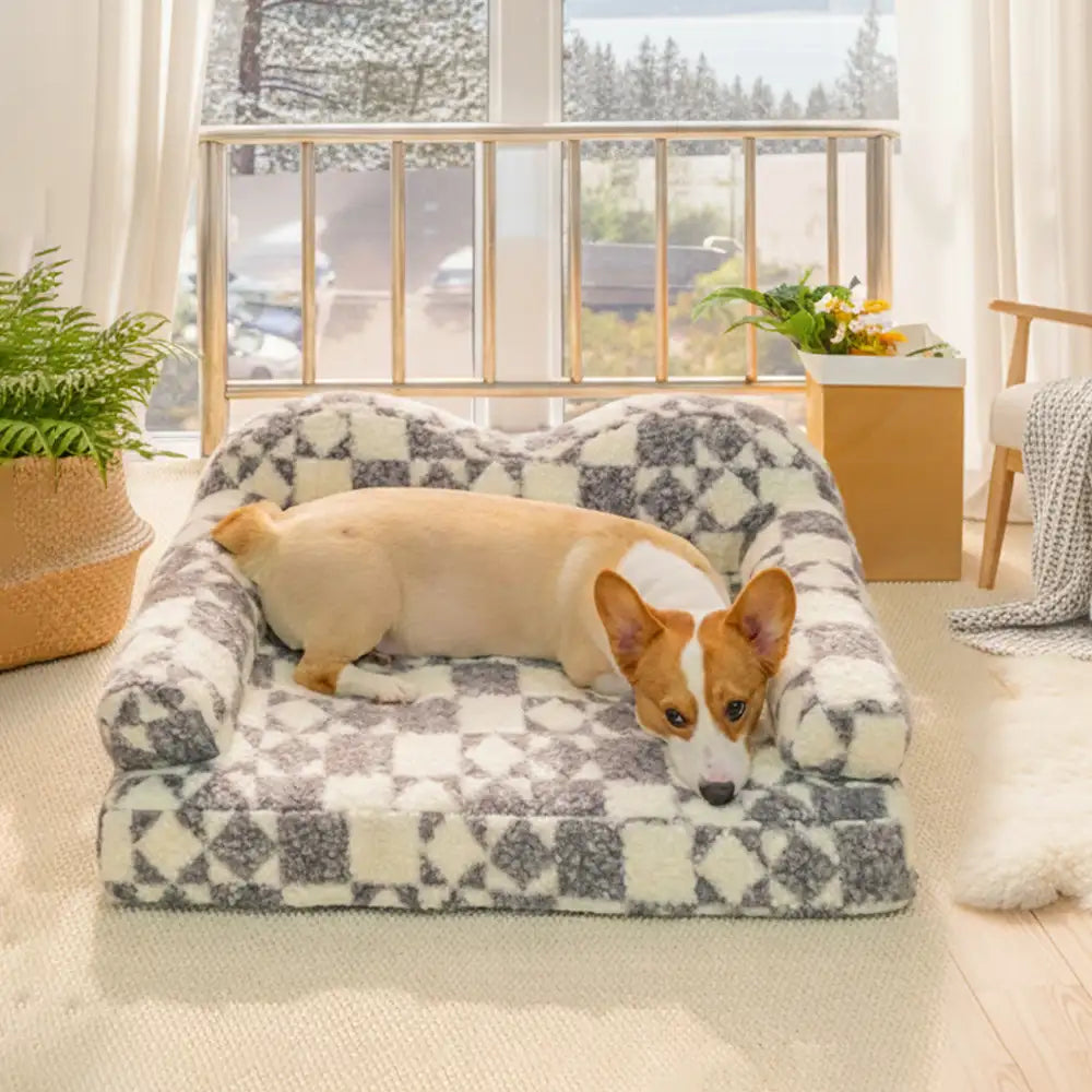 Pet's Cozy Faux Fur Dog Bed | Plush Thermal Supportive Design 7