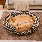 Pet's Cozy Faux Lambswool Dog Bed | Stylish Chevron Design for Comfort 6