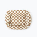 Pet's Cozy Faux Lambswool Dog Sofa Bed | Stylish Checkerboard Design for Comfort 7