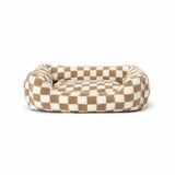 Pet's Cozy Faux Lambswool Dog Sofa Bed | Stylish Checkerboard Design for Comfort 9