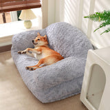 Pet's Cozy Faux Rabbit Fur Sofa Bed | Supportive Removable Washable Design 1