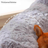 Pet's Cozy Faux Rabbit Fur Sofa Bed | Supportive Removable Washable Design 2